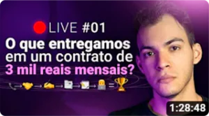 Live #01. Estrutura do serviço de 3 mil reais mensais